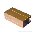 Common 10mm rectangular sliding door wood grain aluminum profile for Russia Ukraine Poland market